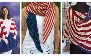 Patriotic Shawl Free Knitting Pattern