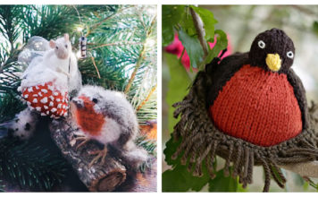 Robin Bird Free Knitting Pattern