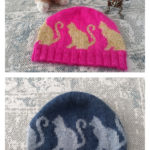 Cat Silhouette Hat Free Knitting Pattern