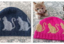 Cat Silhouette Hat Free Knitting Pattern