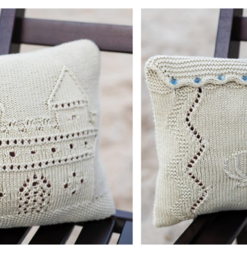 Sandcastle Sampler Pillow Free Knitting Pattern
