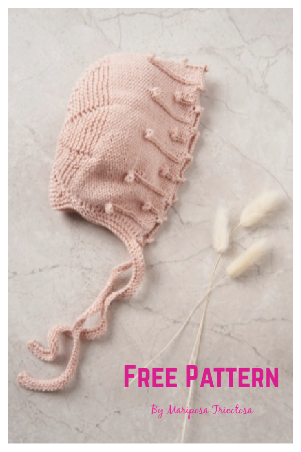 Sweet Pink Baby Set Baby Bonnet Free Knitting Pattern