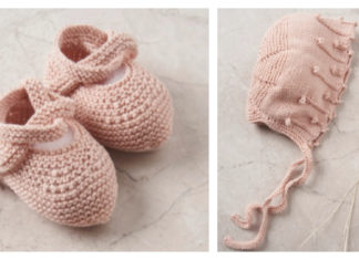 Sweet Pink Baby Set Free Knitting Pattern
