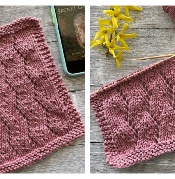The Secret Garden Dishcloth Free Knitting Pattern