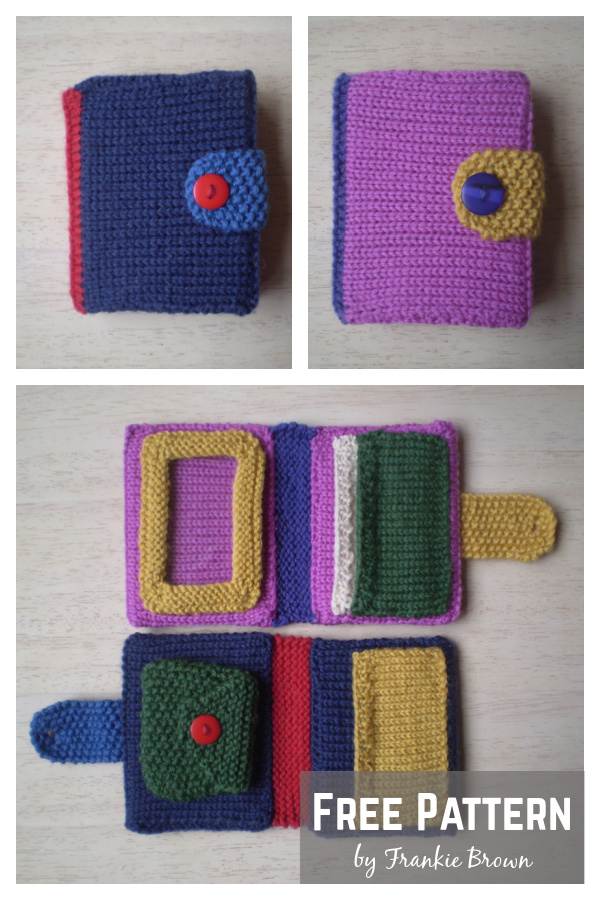 Coin and Card Wallet Free Knitting Pattern