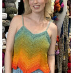 Tropical Sunset Tank Top Free Knitting Pattern and Video Tutorial