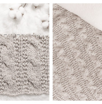 Cable Blanket Free Knitting Pattern