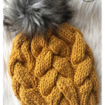 Chunky Braided Beanie Free Knitting Pattern