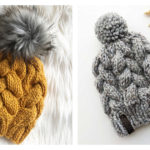 Chunky Braided Beanie Free Knitting Pattern