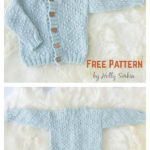 Cute as a Button Baby Cardigan Free Knitting Pattern