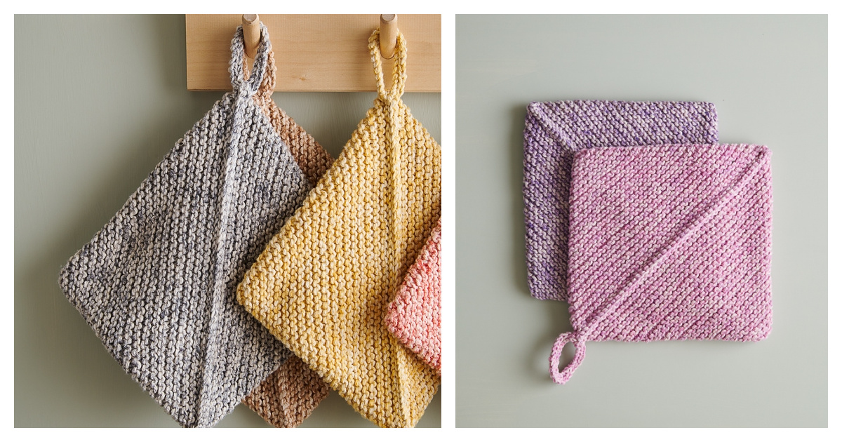 Double-Thick Pot Holder Free Knitting Pattern