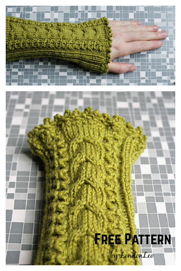 Keep Warm Wristwarmer Free Knitting Pattern