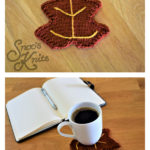 Leaf Coaster Free Knitting Pattern