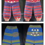 Monster longies (Monsterbukse) Free Knitting Pattern