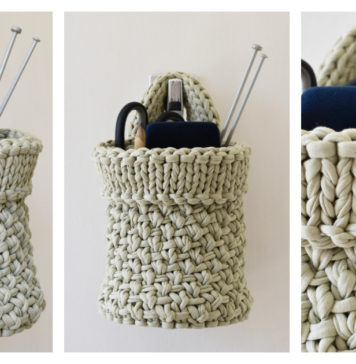 Perin Wall Basket Free Knitting Pattern