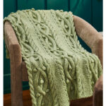 Polar Night Cable Blanket Free Knitting Pattern