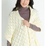 Rectangular Pointelle Shawl Free Knitting Pattern