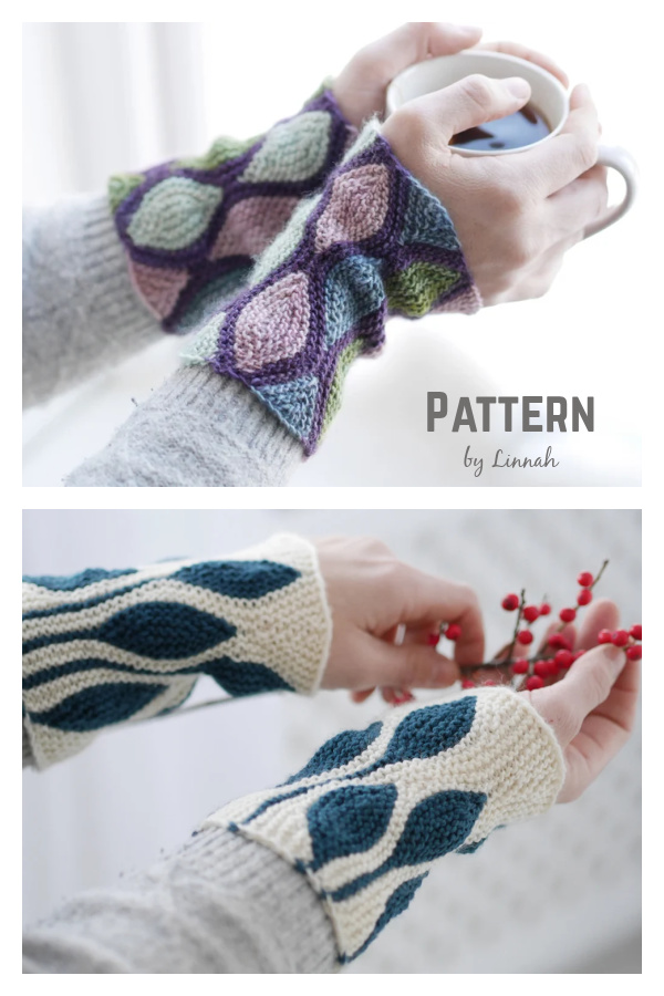 Short-row Wrist-warmers Knitting Pattern