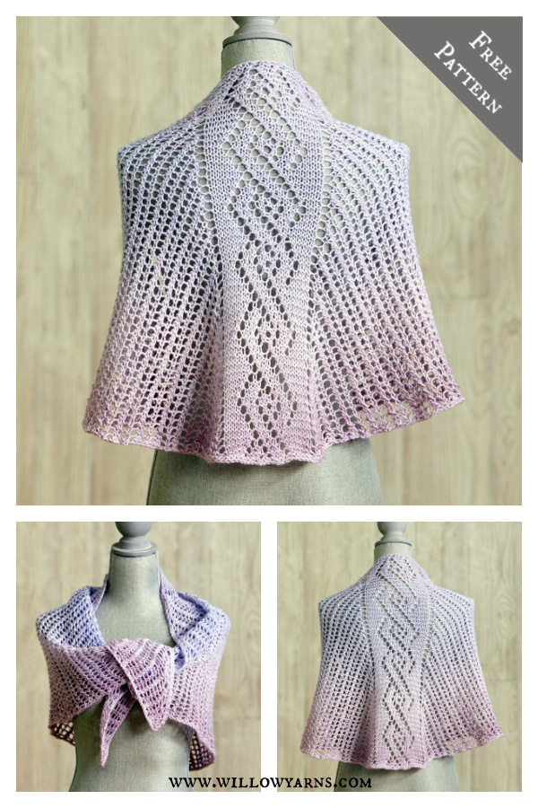 Solitaire Shawl Free Knit Pattern