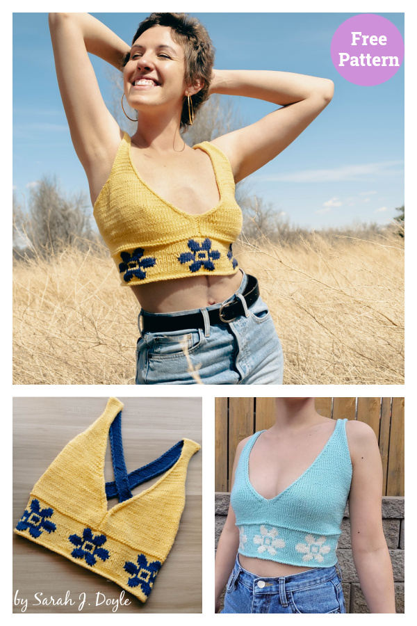 That’s So 70s Crop Top Free Knitting Pattern