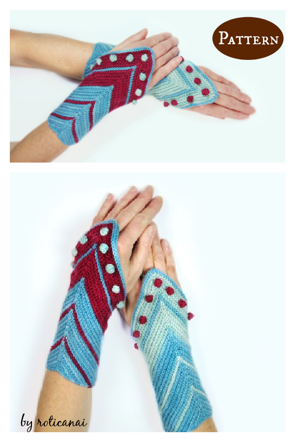 Wrist Cuffs Hamburg Ahoi Knitting Pattern