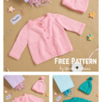 Yoke Cardigan and Hat Set Free Knitting Pattern