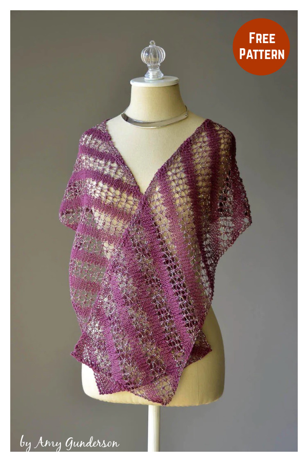 Bias Stripe Scarf Free Knitting Pattern
