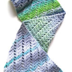 Colliding Stars Diagonal Lace Scarf Free Knitting Pattern