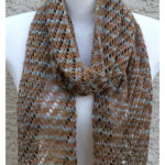 Diagonal Copper Lines Lace Scarf Free Knitting Pattern