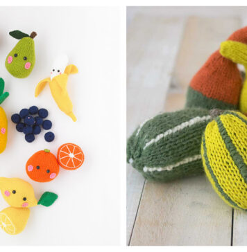 10+ Fruit and Vegetables Knitting Pattern