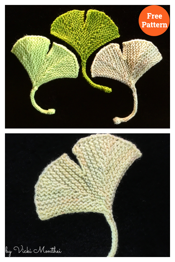 Ginkgo Leaf Free Knitting Pattern 