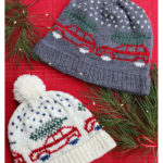 Holiday Woodie Christmas Hat Free Knitting Pattern