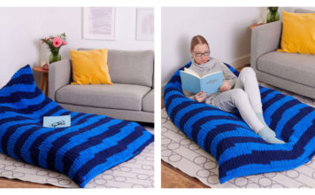 Lounger Pillow Free Knitting Pattern