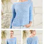Paper Flowers Pullover Free Knitting Pattern