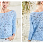Paper Flowers Pullover Free Knitting Pattern