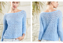 Paper Flowers Pullover Free Knitting Pattern