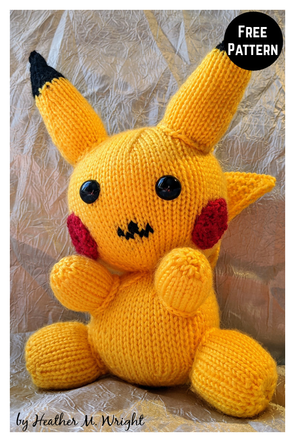 Petit Pikachu Amigurumi Pokemon Doll Free Knitting Pattern