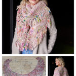 Puffball Wrap Free Knitting Pattern