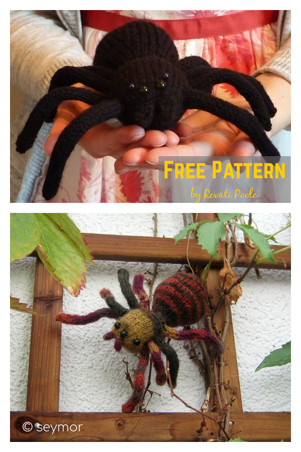 Arachnophobia Spider Free Knitting Pattern