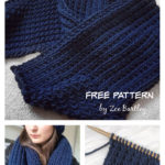 Blue Steel Chunky Scarf Free Knitting Pattern