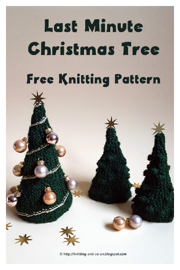 Last Minute Xmas Tree Free Knitting Pattern