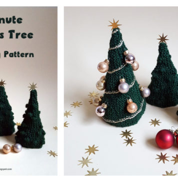 Last Minute Xmas Tree Free Knitting Pattern