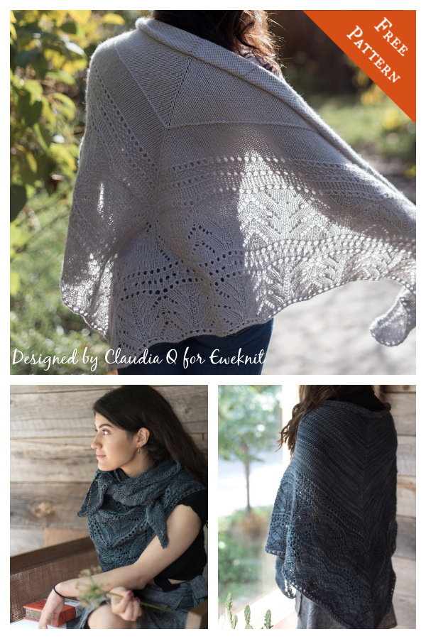 Laurel Shawl Free Knitting Pattern 