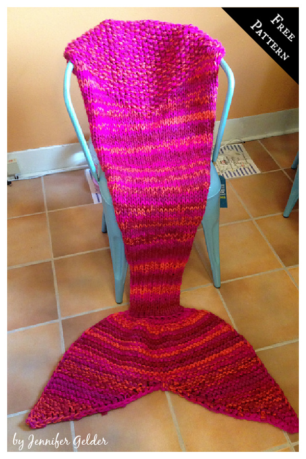 Mermaid Lap Sack Free Knitting Pattern