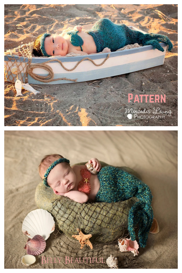 Newborn Photo Prop Mermaid Blanket Knitting Pattern