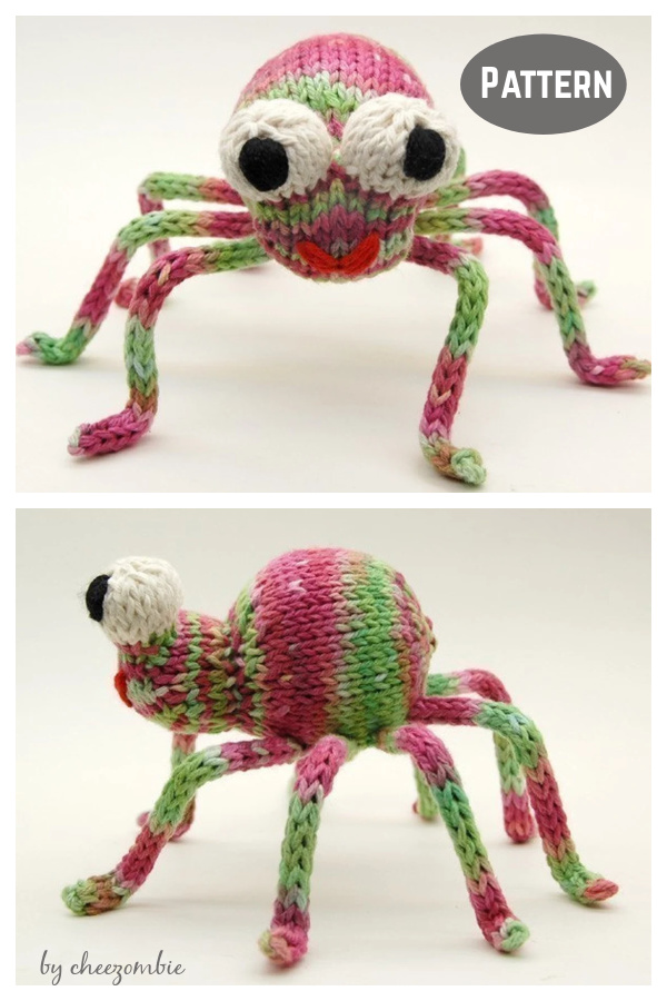 Speedy Spider Amigurumi Knitting Pattern