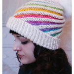 Striped Swirl Beanie Free Knitting Pattern