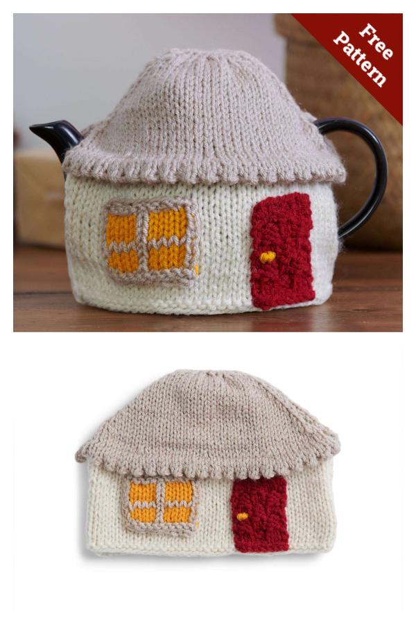 Cozy Cabin Tea Cozy Free Knitting Pattern