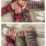 Easy J-T-R Wristwarmers Free Knitting Pattern