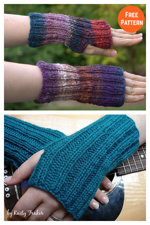 Easy Wristwarmers Free Knitting Pattern